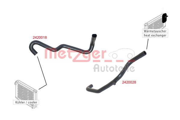 METZGER 2420018 Kühlerschlauch